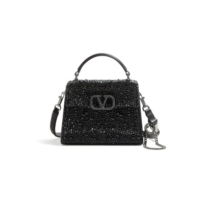 VALENTINO MINI VSLING HANDBAG WITH SPARKLING EMBROIDERY ZW2B0G97TZA_7NM (19*13*9cm)